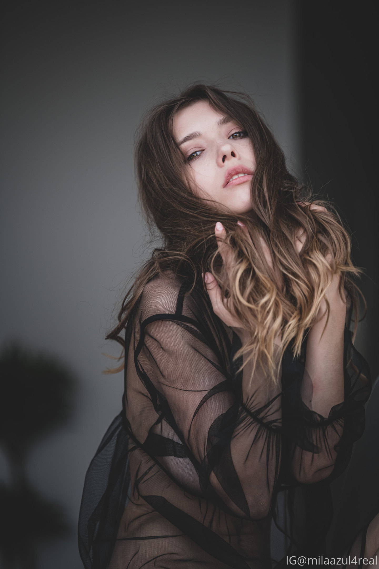mila azul upskirt