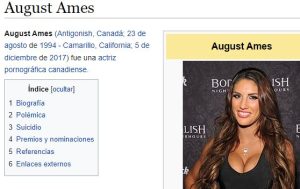 August Ames (1994 - 2017) Suicidio - Suicide